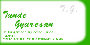 tunde gyurcsan business card